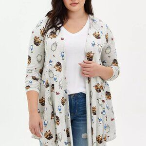 Torrid Her Universe Studio Ghibli Totoro Fit & Flare Cardigan Sweater 3X